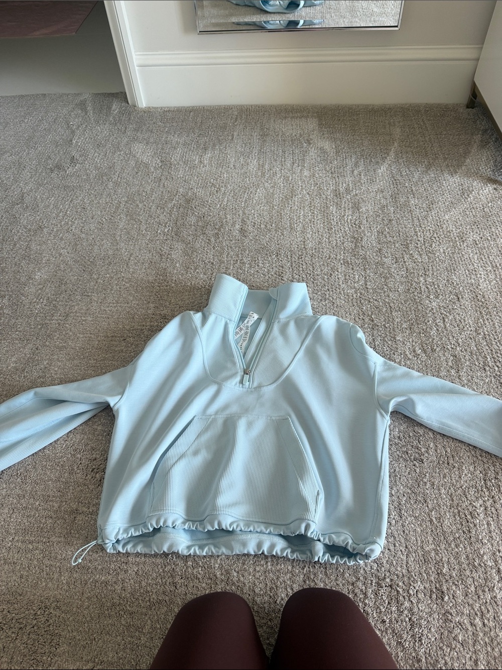 lululemon athletica Light Blue Half-Zip Pullover Hoodie